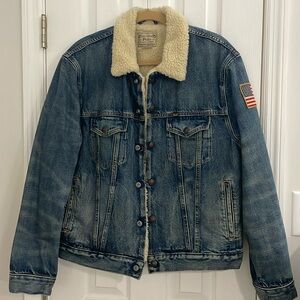 💕NWOT Polo Ralph Lauren Fleece Lined Trucker Jacket
